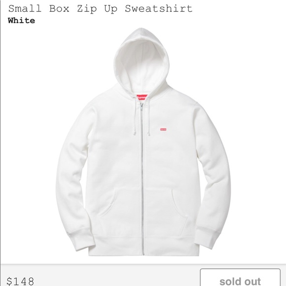 supreme small box zip up sweat grey